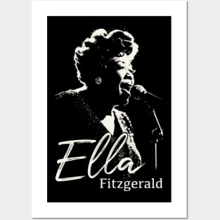 Ella Fitzgerald silhouette Posters and Art